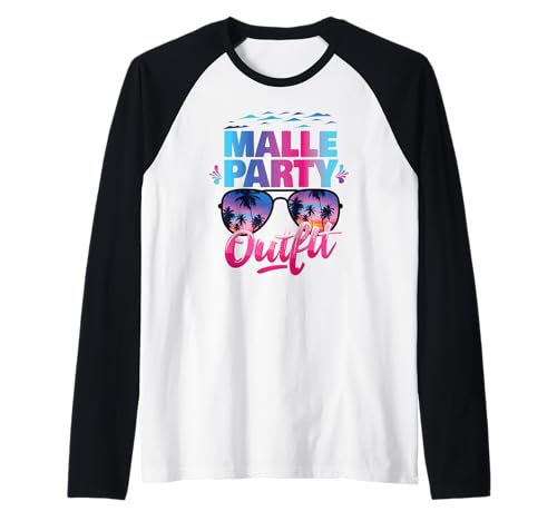 Malle Party Gruppenshirt Frauen Mallorca Outfit Damen Party Raglan Malle Party Gruppenshirt Frauen Mallorca Outfit Damen Party Raglan von Lustige Party Köstüme Frauen Männer Urlaub
