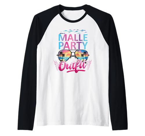 Malle Party Gruppenshirt Frauen Mallorca Outfit Damen Party Raglan Malle Party Gruppenshirt Frauen Mallorca Outfit Damen Party Raglan von Lustige Party Köstüme Frauen Männer Urlaub