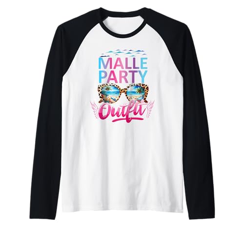 Malle Party Gruppenshirt Frauen Mallorca Outfit Damen Party Raglan von Lustige Party Köstüme Frauen Männer Urlaub