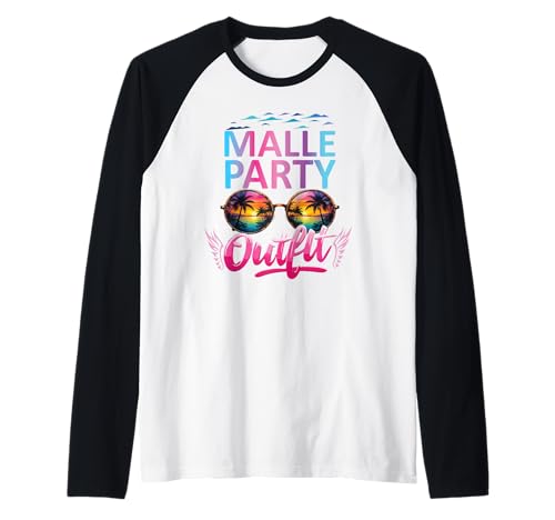 Malle Party Gruppenshirt Frauen Mallorca Outfit Damen Party Raglan von Lustige Party Köstüme Frauen Männer Urlaub