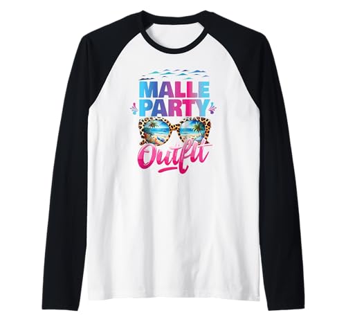 Malle Party Gruppenshirt Frauen Mallorca Outfit Damen Party Raglan Malle Party Gruppenshirt Frauen Mallorca Outfit Damen Party Raglan von Lustige Party Köstüme Frauen Männer Urlaub