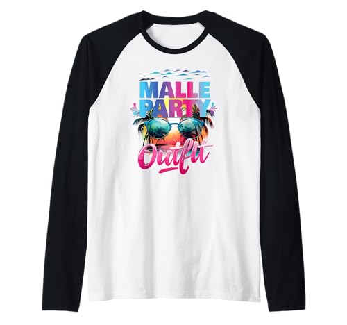 Malle Party Gruppenshirt Frauen Mallorca Outfit Damen Party Raglan von Lustige Party Köstüme Frauen Männer Urlaub