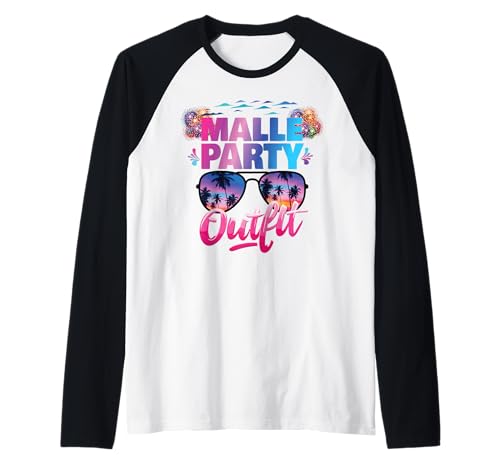 Malle Party Gruppenshirt Frauen Mallorca Outfit Damen Party Raglan von Lustige Party Köstüme Frauen Männer Urlaub