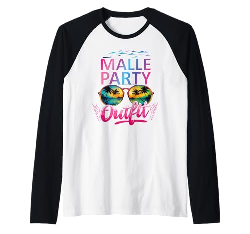 Malle Party Gruppenshirt Frauen Mallorca Outfit Damen Party Raglan Malle Party Gruppenshirt Frauen Mallorca Outfit Damen Party Raglan von Lustige Party Köstüme Frauen Männer Urlaub