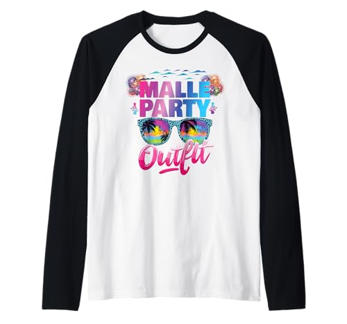 Malle Party Gruppenshirt Frauen Mallorca Outfit Damen Party Raglan von Lustige Party Köstüme Frauen Männer Urlaub