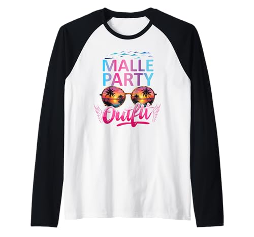 Malle Party Gruppenshirt Frauen Mallorca Outfit Damen Party Raglan von Lustige Party Köstüme Frauen Männer Urlaub