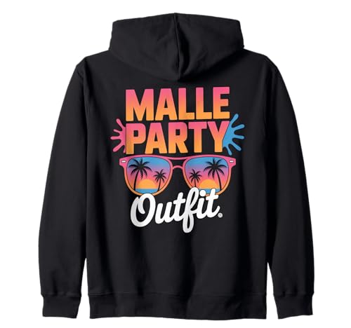 Malle Party Gruppenshirt Mallorca Outfit Damen Herren Party Kapuzenjacke von Lustige Party Köstüme Frauen Männer Urlaub
