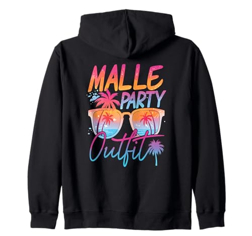 Malle Party Gruppenshirt Mallorca Outfit Damen Herren Party Kapuzenjacke von Lustige Party Köstüme Frauen Männer Urlaub