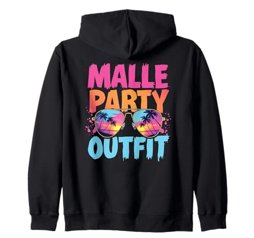 Malle Party Gruppenshirt Mallorca Outfit Damen Herren Party Kapuzenjacke von Lustige Party Köstüme Frauen Männer Urlaub
