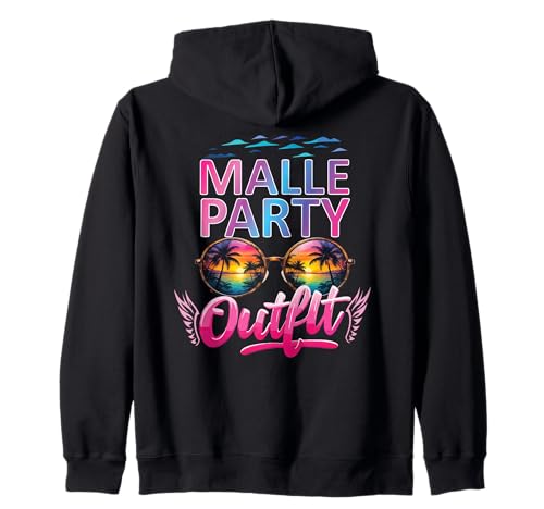 Malle Party Gruppenshirt Mallorca Outfit Damen Herren Party Kapuzenjacke von Lustige Party Köstüme Frauen Männer Urlaub