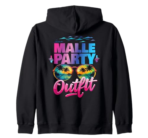 Malle Party Gruppenshirt Mallorca Outfit Damen Herren Party Kapuzenjacke von Lustige Party Köstüme Frauen Männer Urlaub