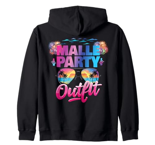 Malle Party Gruppenshirt Mallorca Outfit Damen Herren Party Kapuzenjacke von Lustige Party Köstüme Frauen Männer Urlaub