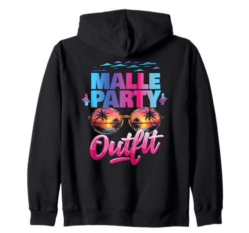 Malle Party Gruppenshirt Mallorca Outfit Damen Herren Party Kapuzenjacke von Lustige Party Köstüme Frauen Männer Urlaub