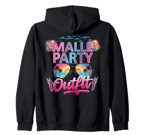 Malle Party Gruppenshirt Mallorca Outfit Damen Herren Party Kapuzenjacke von Lustige Party Köstüme Frauen Männer Urlaub