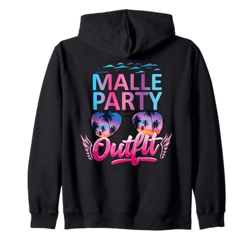 Malle Party Gruppenshirt Mallorca Outfit Damen Herren Party Kapuzenjacke von Lustige Party Köstüme Frauen Männer Urlaub