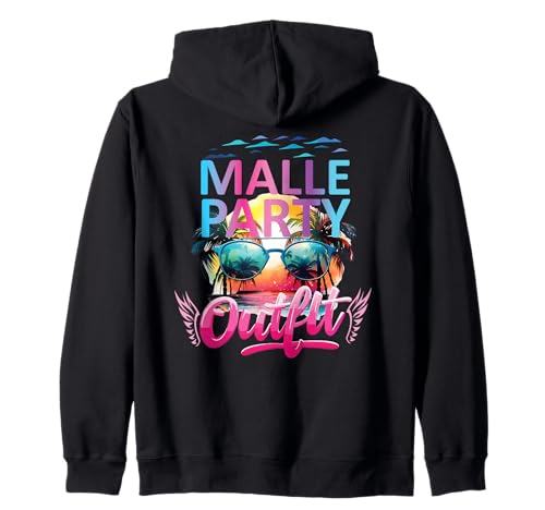 Malle Party Gruppenshirt Mallorca Outfit Damen Herren Party Kapuzenjacke von Lustige Party Köstüme Frauen Männer Urlaub