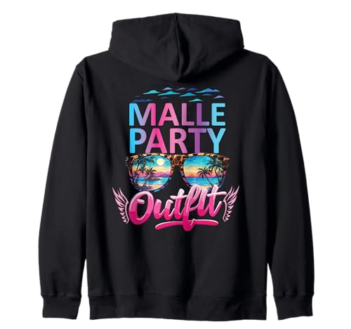 Malle Party Gruppenshirt Mallorca Outfit Damen Herren Party Kapuzenjacke von Lustige Party Köstüme Frauen Männer Urlaub