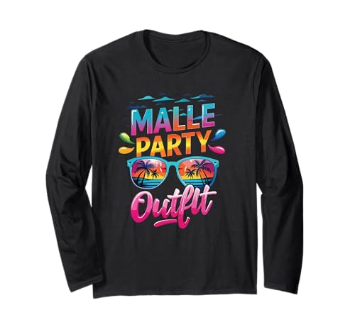 Malle Party Gruppenshirt Mallorca Outfit Damen Herren Party Langarmshirt von Lustige Party Köstüme Frauen Männer Urlaub