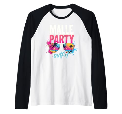 Malle Party Gruppenshirt Mallorca Outfit Damen Herren Party Raglan von Lustige Party Köstüme Frauen Männer Urlaub