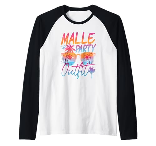 Malle Party Gruppenshirt Mallorca Outfit Damen Herren Party Raglan von Lustige Party Köstüme Frauen Männer Urlaub