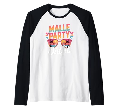 Malle Party Gruppenshirt Mallorca Outfit Damen Herren Party Raglan von Lustige Party Köstüme Frauen Männer Urlaub