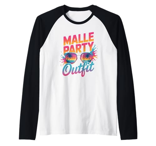 Malle Party Gruppenshirt Mallorca Outfit Damen Herren Party Raglan von Lustige Party Köstüme Frauen Männer Urlaub