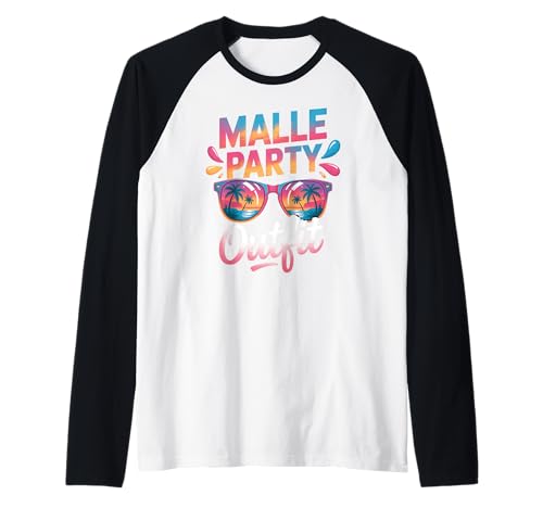 Malle Party Gruppenshirt Mallorca Outfit Damen Herren Party Raglan von Lustige Party Köstüme Frauen Männer Urlaub