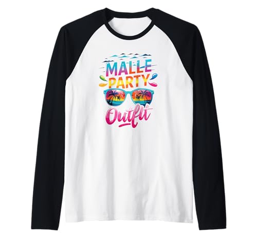 Malle Party Gruppenshirt Mallorca Outfit Damen Herren Party Raglan von Lustige Party Köstüme Frauen Männer Urlaub