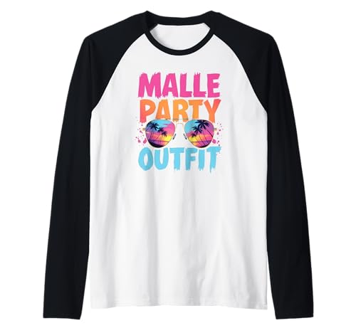 Malle Party Gruppenshirt Mallorca Outfit Damen Herren Party Raglan von Lustige Party Köstüme Frauen Männer Urlaub