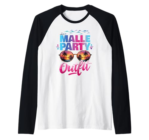 Malle Party Gruppenshirt Mallorca Outfit Damen Herren Party Raglan von Lustige Party Köstüme Frauen Männer Urlaub