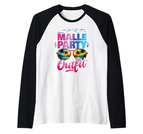 Malle Party Gruppenshirt Mallorca Outfit Damen Herren Party Raglan von Lustige Party Köstüme Frauen Männer Urlaub