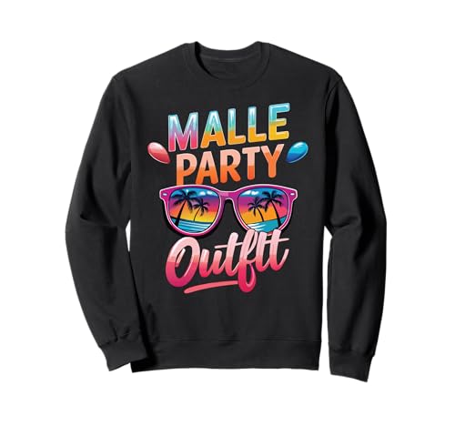 Malle Party Gruppenshirt Mallorca Outfit Damen Herren Party Sweatshirt von Lustige Party Köstüme Frauen Männer Urlaub