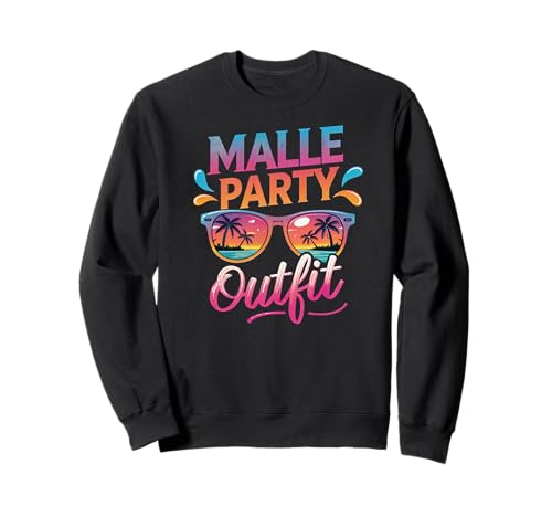 Malle Party Gruppenshirt Mallorca Outfit Damen Herren Party Sweatshirt von Lustige Party Köstüme Frauen Männer Urlaub