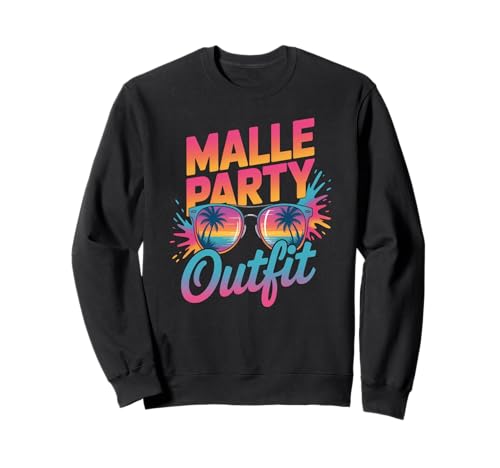 Malle Party Gruppenshirt Mallorca Outfit Damen Herren Party Sweatshirt von Lustige Party Köstüme Frauen Männer Urlaub