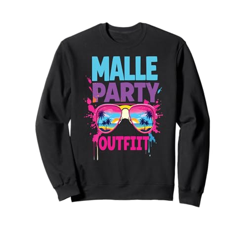 Malle Party Gruppenshirt Mallorca Outfit Damen Herren Party Sweatshirt von Lustige Party Köstüme Frauen Männer Urlaub