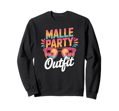 Malle Party Gruppenshirt Mallorca Outfit Damen Herren Party Sweatshirt von Lustige Party Köstüme Frauen Männer Urlaub