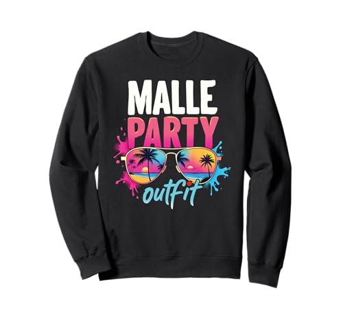 Malle Party Gruppenshirt Mallorca Outfit Damen Herren Party Sweatshirt von Lustige Party Köstüme Frauen Männer Urlaub