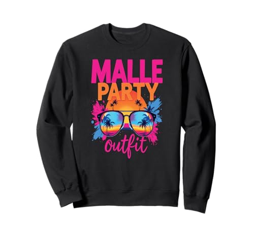 Malle Party Gruppenshirt Mallorca Outfit Damen Herren Party Sweatshirt von Lustige Party Köstüme Frauen Männer Urlaub