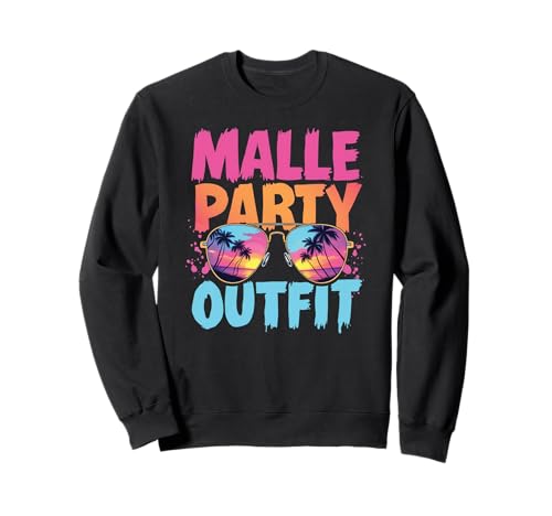 Malle Party Gruppenshirt Mallorca Outfit Damen Herren Party Sweatshirt von Lustige Party Köstüme Frauen Männer Urlaub