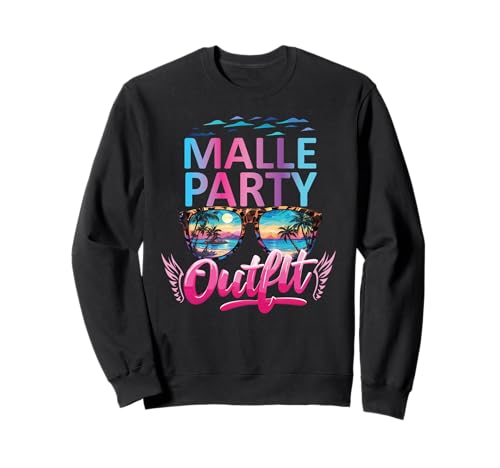 Malle Party Gruppenshirt Mallorca Outfit Damen Herren Party Sweatshirt von Lustige Party Köstüme Frauen Männer Urlaub