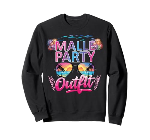 Malle Party Gruppenshirt Mallorca Outfit Damen Herren Party Sweatshirt von Lustige Party Köstüme Frauen Männer Urlaub