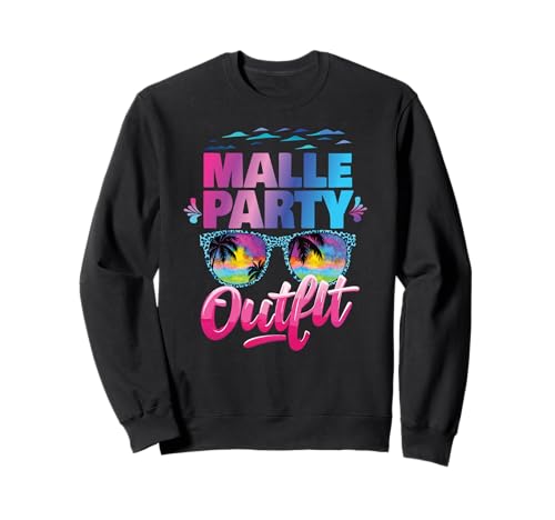 Malle Party Gruppenshirt Mallorca Outfit Damen Herren Party Sweatshirt von Lustige Party Köstüme Frauen Männer Urlaub