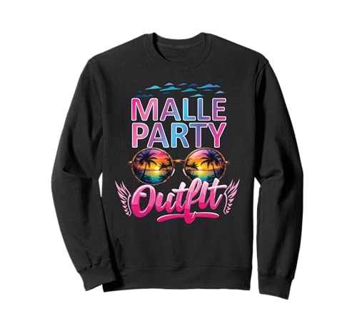 Malle Party Gruppenshirt Mallorca Outfit Damen Herren Party Sweatshirt von Lustige Party Köstüme Frauen Männer Urlaub