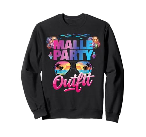 Malle Party Gruppenshirt Mallorca Outfit Damen Herren Party Sweatshirt von Lustige Party Köstüme Frauen Männer Urlaub