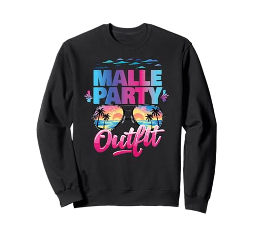 Malle Party Gruppenshirt Mallorca Outfit Damen Herren Party Sweatshirt von Lustige Party Köstüme Frauen Männer Urlaub