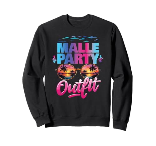 Malle Party Gruppenshirt Mallorca Outfit Damen Herren Party Sweatshirt von Lustige Party Köstüme Frauen Männer Urlaub