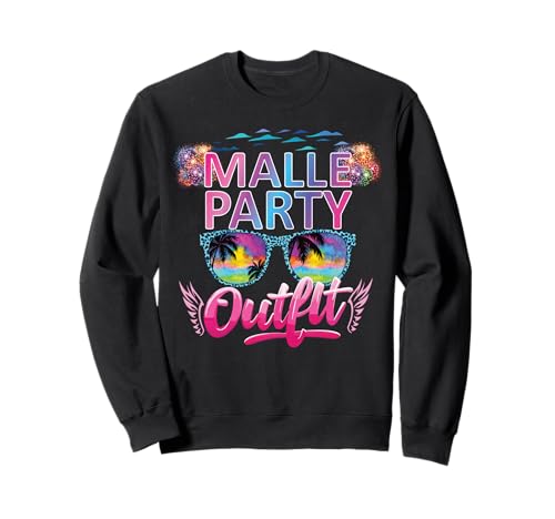 Malle Party Gruppenshirt Mallorca Outfit Damen Herren Party Sweatshirt von Lustige Party Köstüme Frauen Männer Urlaub