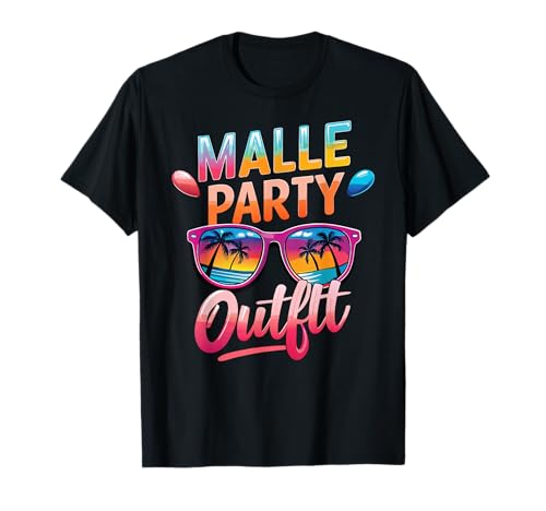 Malle Party Gruppenshirt Mallorca Outfit Damen Herren Party T-Shirt von Lustige Party Köstüme Frauen Männer Urlaub