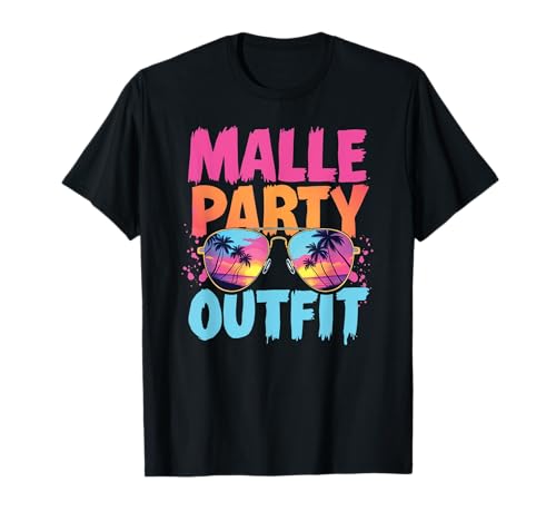 Malle Party Gruppenshirt Mallorca Outfit Damen Herren Party T-Shirt von Lustige Party Köstüme Frauen Männer Urlaub