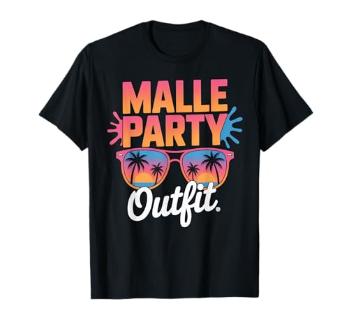 Malle Party Gruppenshirt Mallorca Outfit Damen Herren Party T-Shirt von Lustige Party Köstüme Frauen Männer Urlaub